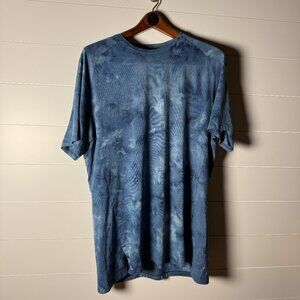 Lululemon Short Sleeve Shirt "Better Everyday" Tie Dye Blue Men's
